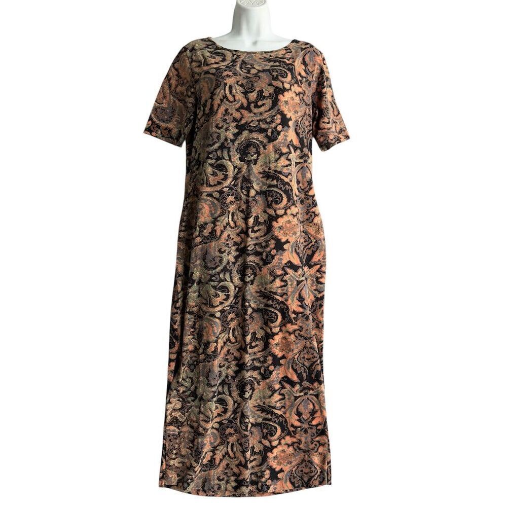 Peruvian Connection Paisley Boho Maxi Dress Size L Multicolor Maximalist Peru